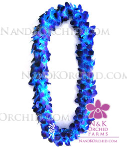 Double Leis: Dyed Dendrobium